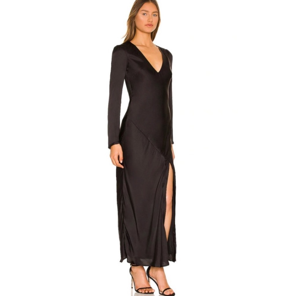 Bardot Lisette Black Silk Dress